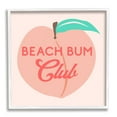 thumbnail image 1 of Stupell Industries Beach Bum Club Pink Peach Illustration Phrase Graphic Art White Framed Art Print Wall Art, Design by Daphne Polselli, 1 of 8