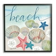 thumbnail image 1 of Stupell Industries Beach Calligraphy Seashells Clams Starfish Ocean Foam Framed Wall Art, 17 x 30, Design by Katie Doucette, 1 of 5