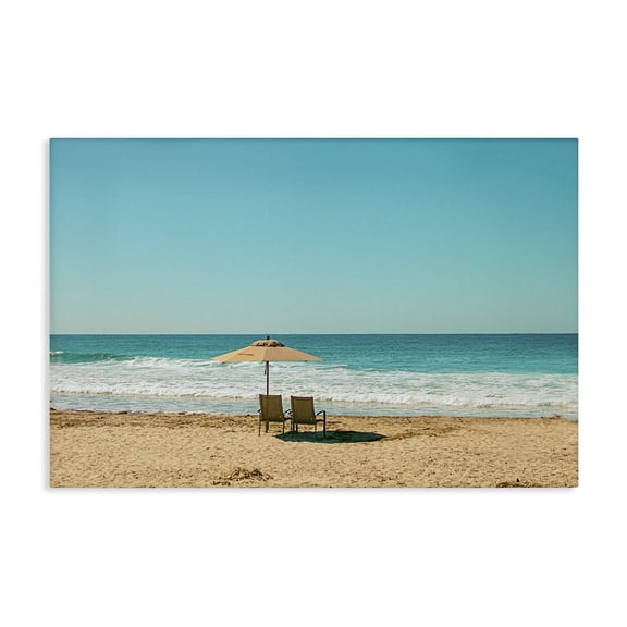 Stupell Industries Beach Calm Wave Watching Canvas Wall Art design by Norm Stelfox, 30 x 45