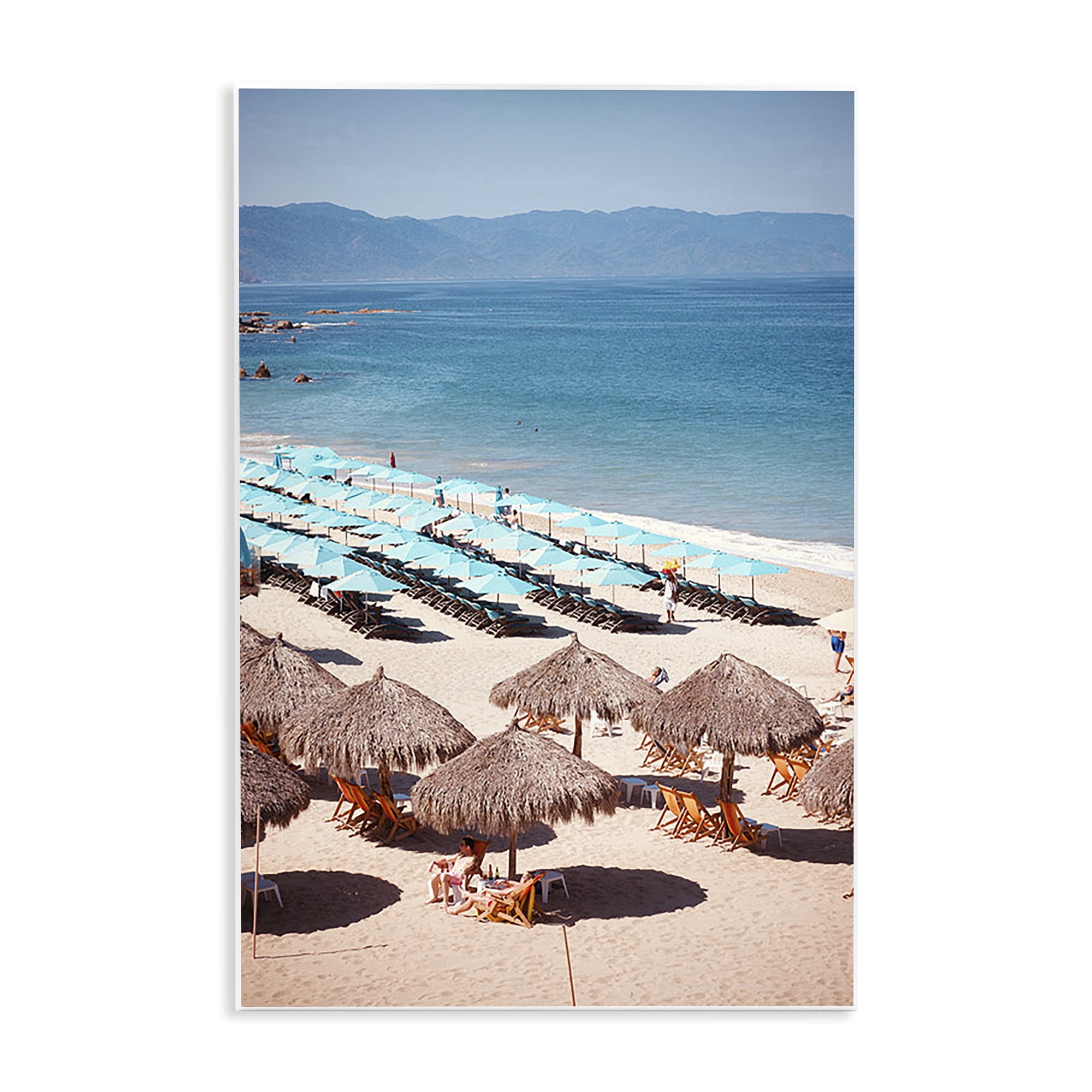 Stupell Industries Beach Canopies View Nautical & Beach Photography Unframed Art Print Wall Art, 10 x 15