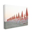 thumbnail image 1 of Stupell Industries Beach Chair Row with Umbrellas Red Tan Photograph Canvas Wall Art Design by Aledanda, 16" x 20", 1 of 1