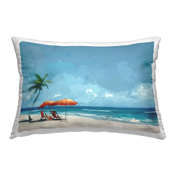 Stupell Industries Beach Chair Symphony Decorative Printed Throw Pillow Design by Irena Orlov.