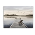 thumbnail image 1 of Stupell Industries Beach Chair on Dock Landscape Painting Gallery Wrapped Canvas Art Print Wall Art, 48 x 36, 1 of 8
