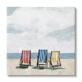 thumbnail image 1 of Stupell Industries Beach Chairs Coastal Cloudy Shore Coastal Painting Gallery Wrapped Canvas Print Wall Art, 1 of 5
