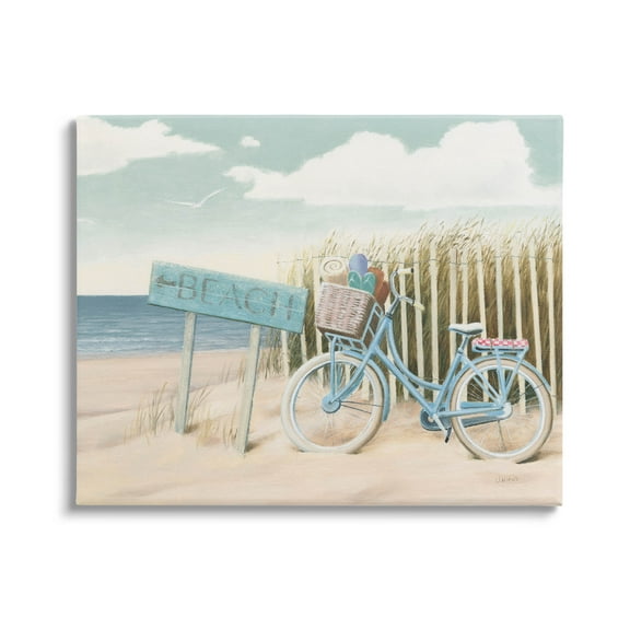 Stupell Industries Beach Cruiser Blue Bicycle Boast Graphic Art Gallery Wrapped Canvas Print Wall Art, Design by James Wiens