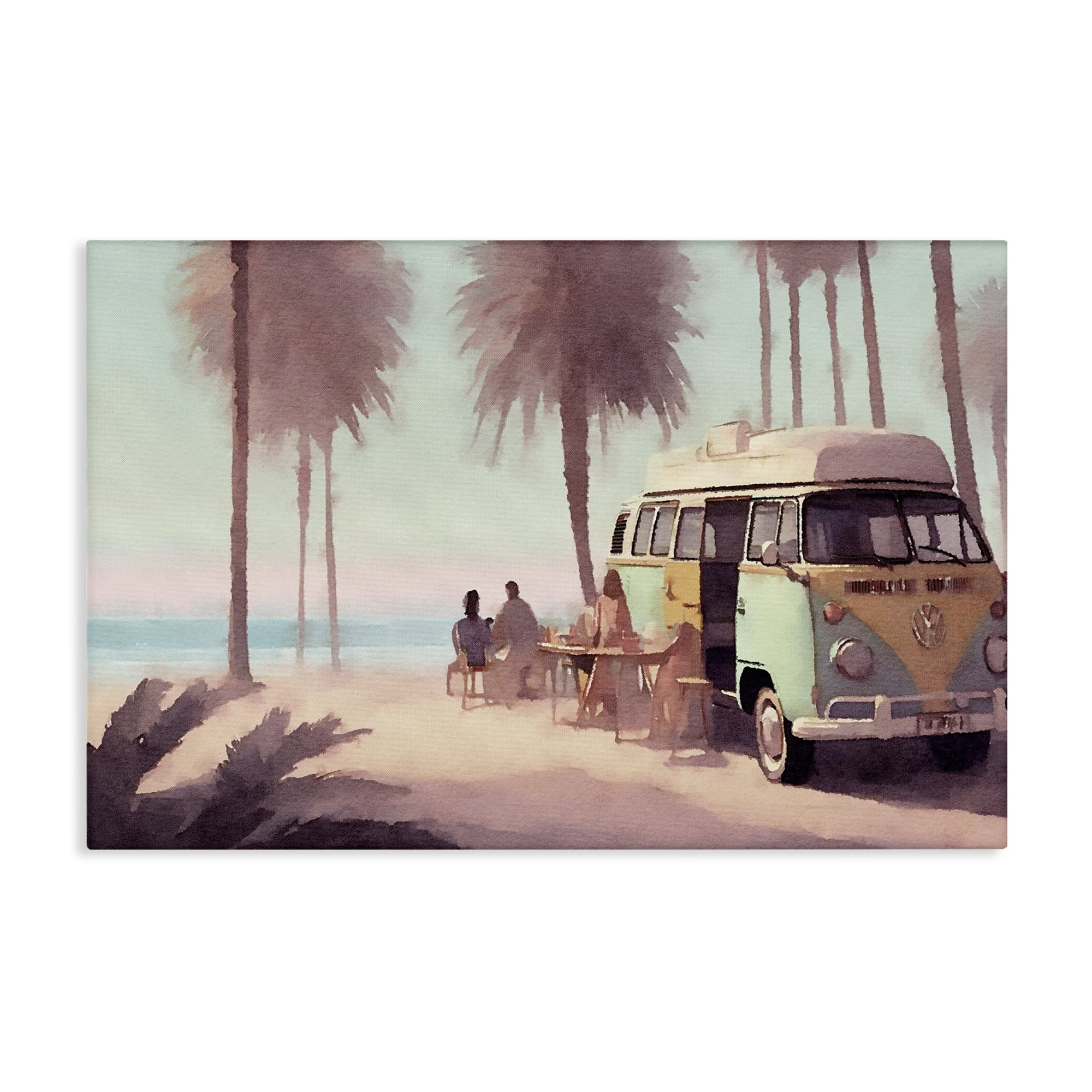 Stupell Industries Beach Day Hangout Nautical & Beach Painting Wrapped Canvas Art Print Wall Art, 24 x 16