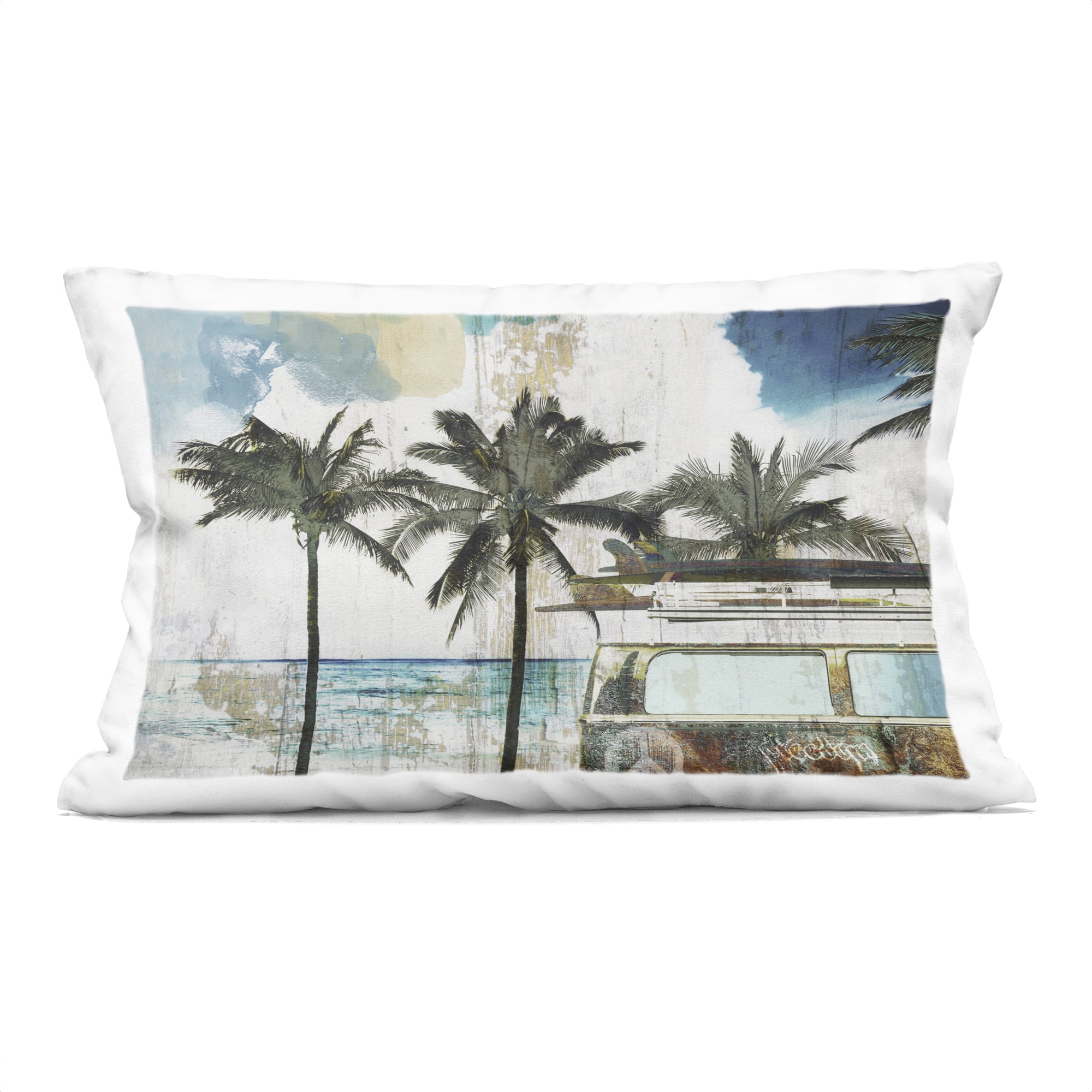 Stupell Industries Beach Day Retro Vacation Decorative Printed Throw Pillow, design by Sasha