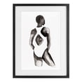 thumbnail image 1 of Stupell Industries Modern Beach Day Swimsuit Silhouette Black Framed Print Under Glass, 14 x 20, by Simone Elum, 1 of 8