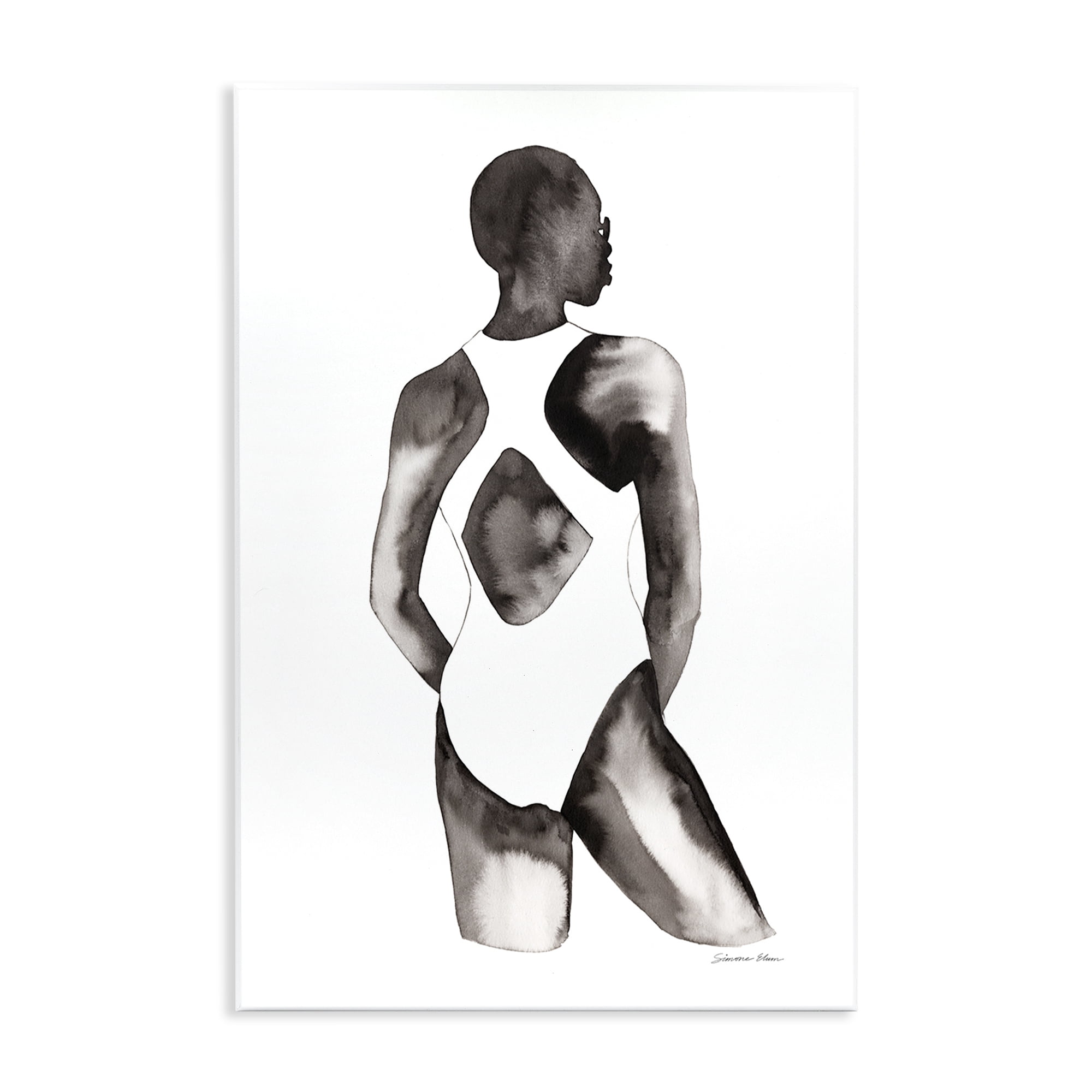 Stupell Industries Beach Day Swimsuit Silhouette Wall Plaque Art, design by Simone Elum