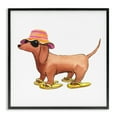 thumbnail image 1 of Stupell Industries Beach Dog Flip Flops Animals Painting Black Framed Art Print Wall Art, 12 x 12, 1 of 2