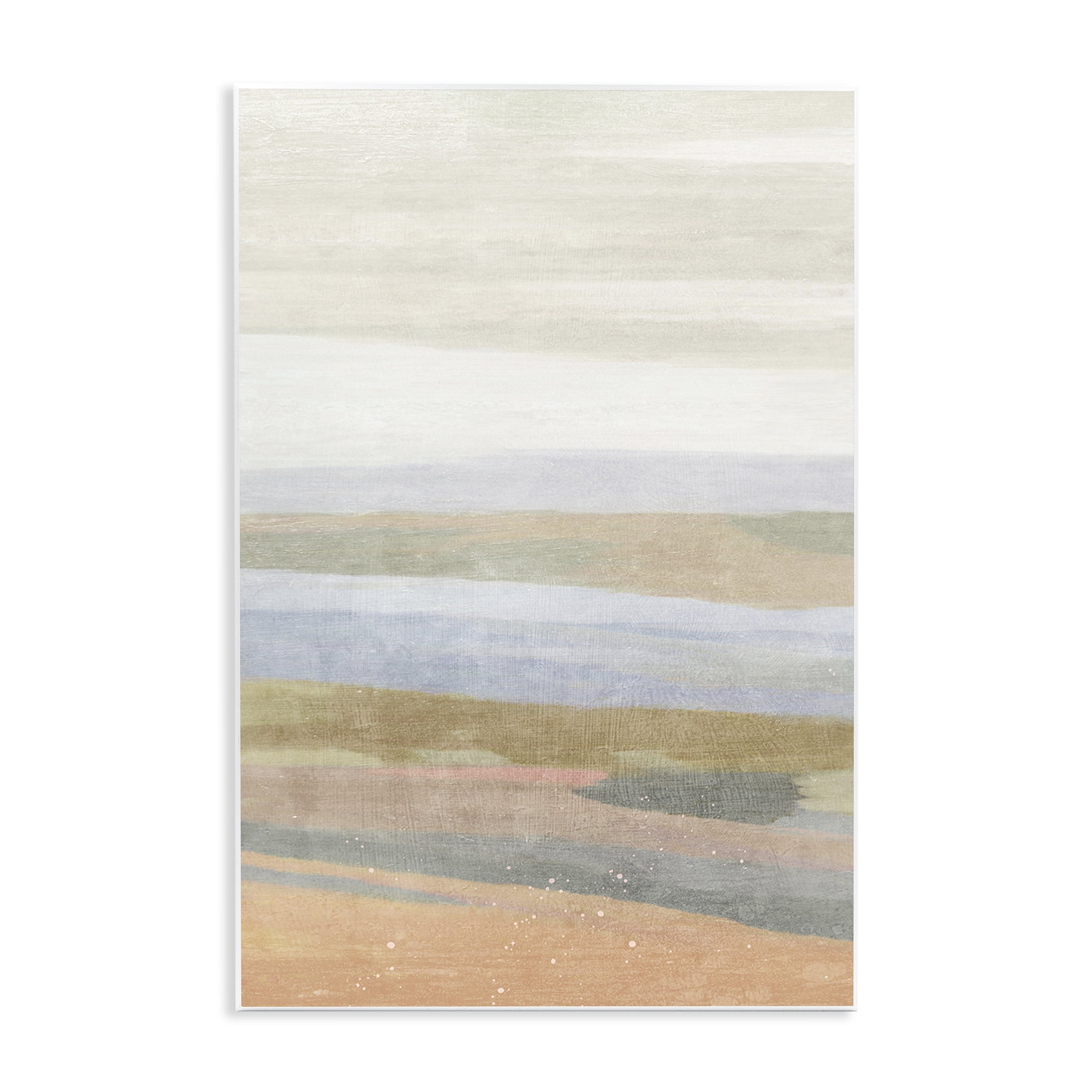 Stupell Industries Beach Dunes Abstraction Coastal Painting Unframed Art Print Wall Art, 13 x 19