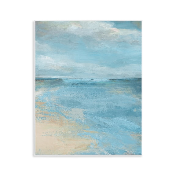 Stupell Industries Beach Edge Abstraction Abstract Painting Unframed Art Print Wall Art, 11 x 14