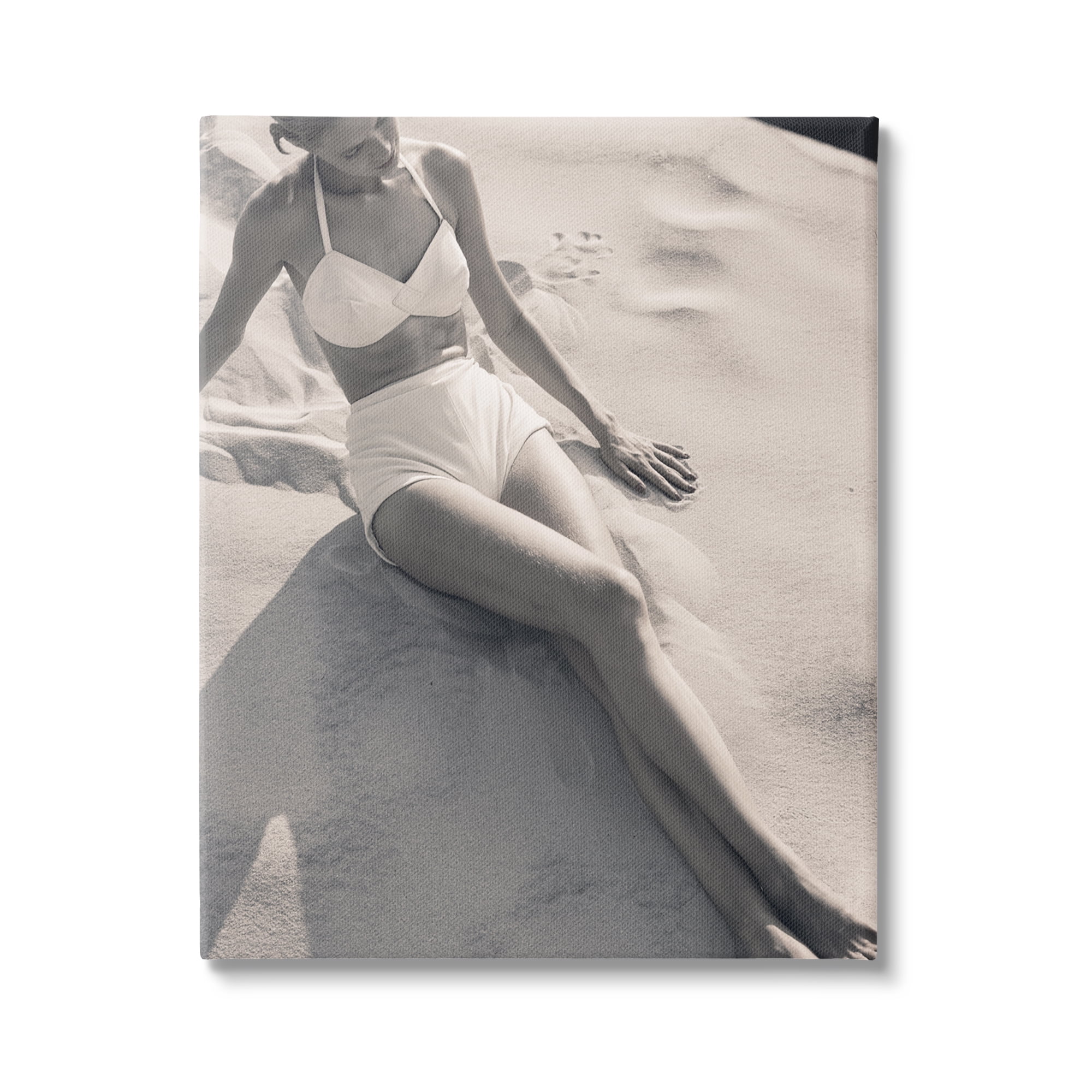 Stupell Industries Beach Fashion Photography Nature Photography Gallery Wrapped Canvas Art Print Wall Art, 24 x 30