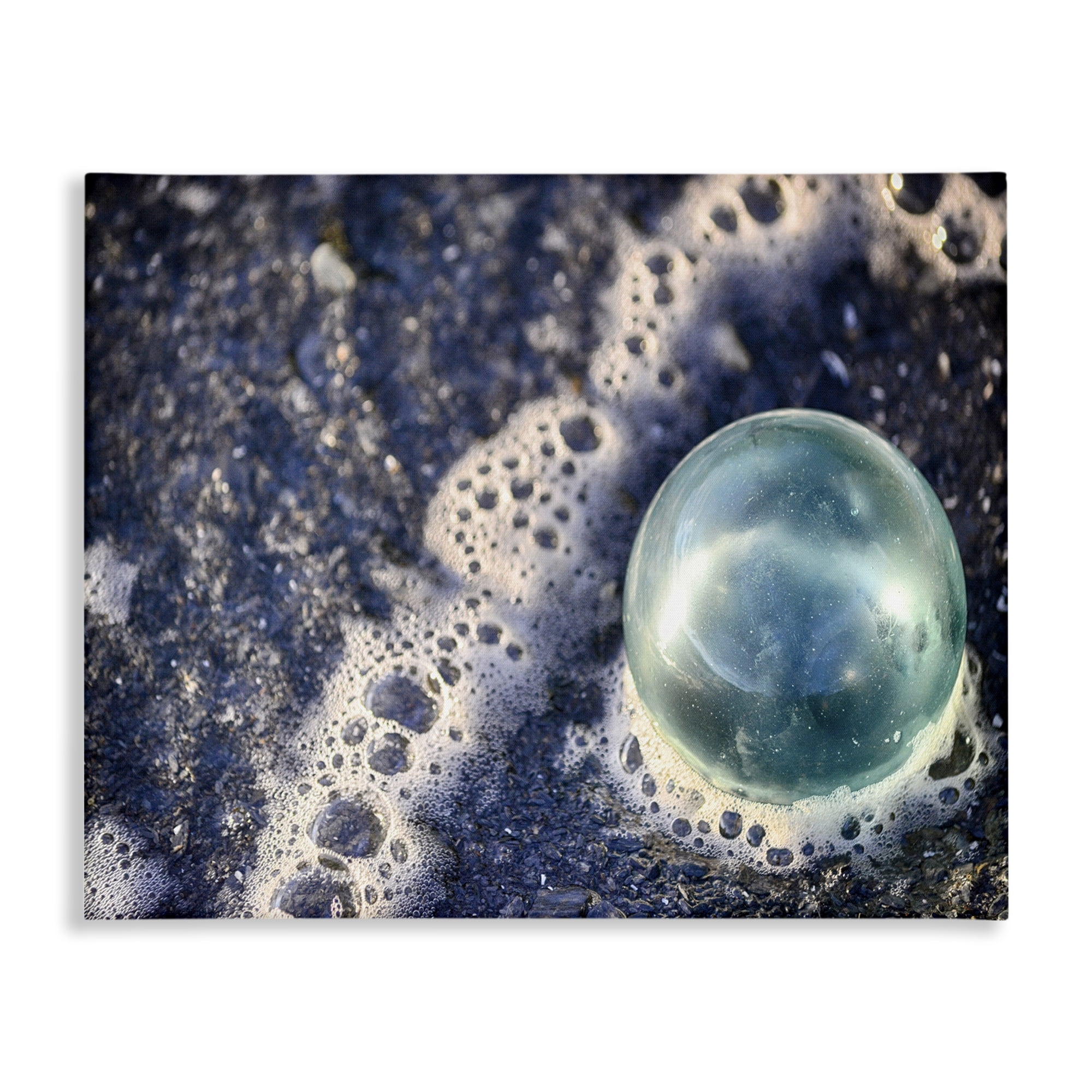 Stupell Industries Beach Foam & Bubble Nautical & Beach Photography Wrapped Canvas Art Print Wall Art, 30 x 24