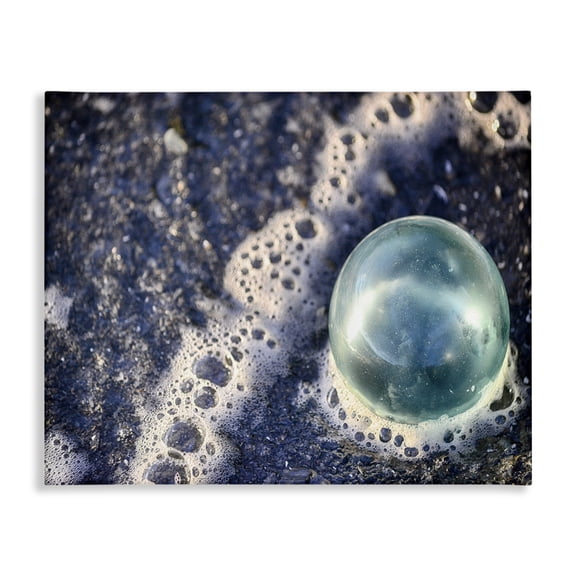 Stupell Industries Beach Foam & Bubble Nautical & Beach Photography Wrapped Canvas Art Print Wall Art, 30 x 24