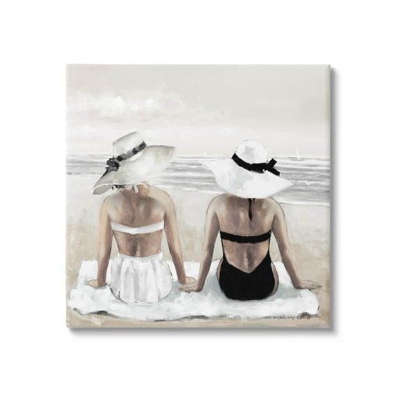 Stupell Industries Beach Friends Ocean Shore Painting Gallery Wrapped Canvas Print Wall Art, Design by E. Anthony Orme
