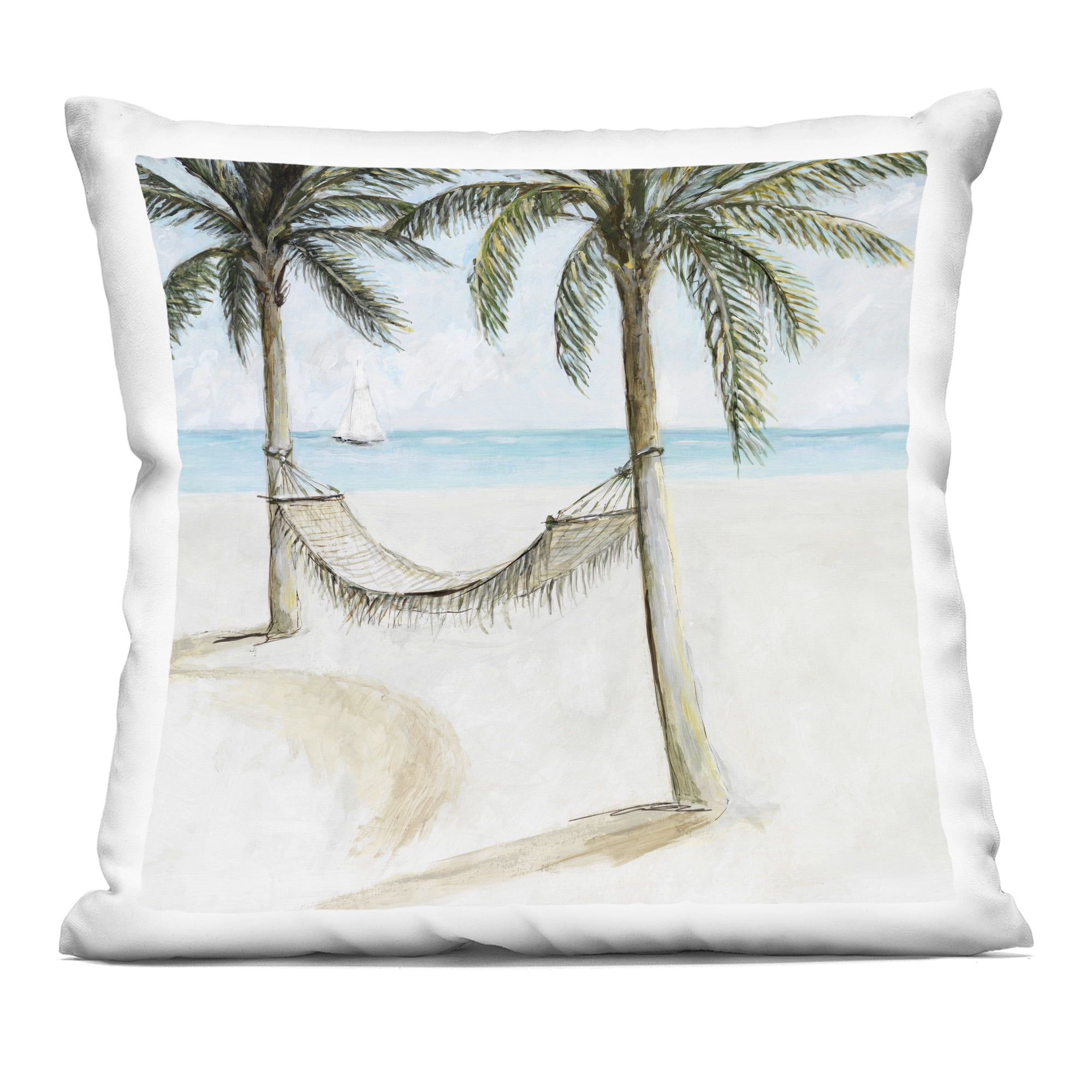 Stupell Industries Beach Hammock Coastal Scene Decorative Printed Throw Pillow, design by Lorenzo Collective