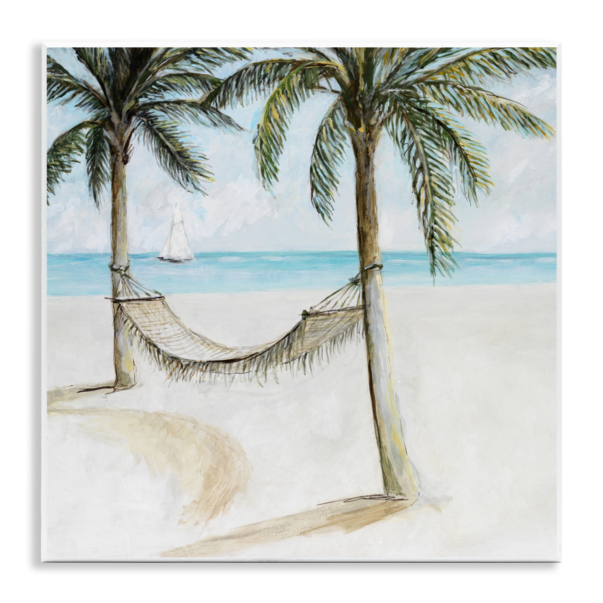 Stupell Industries Beach Hammock Coastal Scene Wall Plaque Art, design by Lorenzo Collective