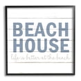 thumbnail image 1 of Stupell Industries Beach House Life Is Better Phrase Planked Pattern, 17 x 30, Design by Kim Allen, 1 of 5