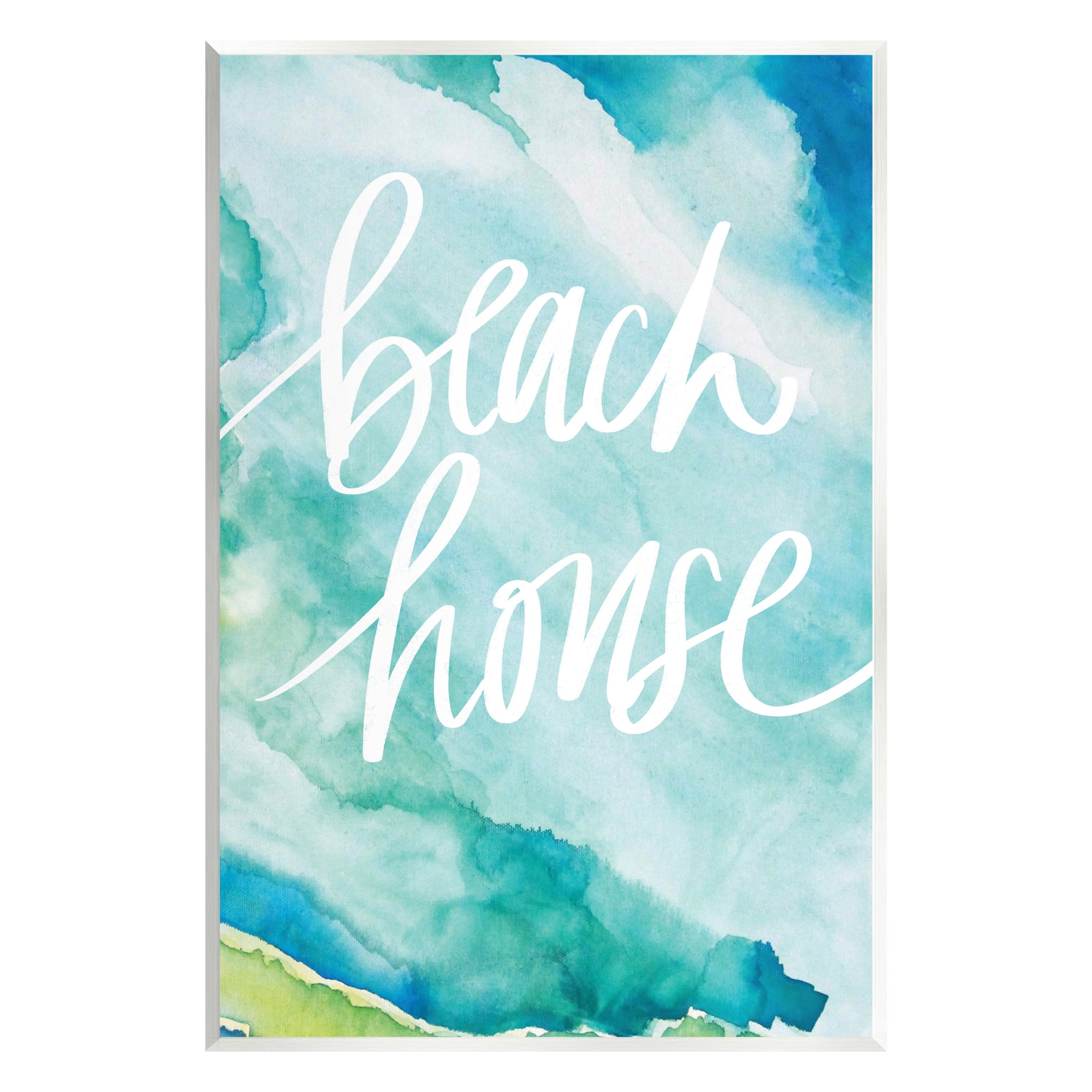 Stupell Industries Beach House Watercolor Phrase Nature Painting Unframed Art Print Wall Art, 10 x 15