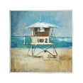 thumbnail image 1 of Stupell Industries Beach Hut Painting Nature Painting Unframed Art Print Wall Art, 12 x 12, 1 of 7