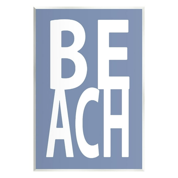 Stupell Industries Beach Letters Phrase Nature Painting Unframed Art Print Wall Art, 10 x 15