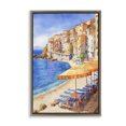 thumbnail image 1 of Stupell Industries Coastal Beach Lounging on Mediterranean Shore Brown Floating Frame Canvas Art, 17 x 25, by Creative Studio, 1 of 8