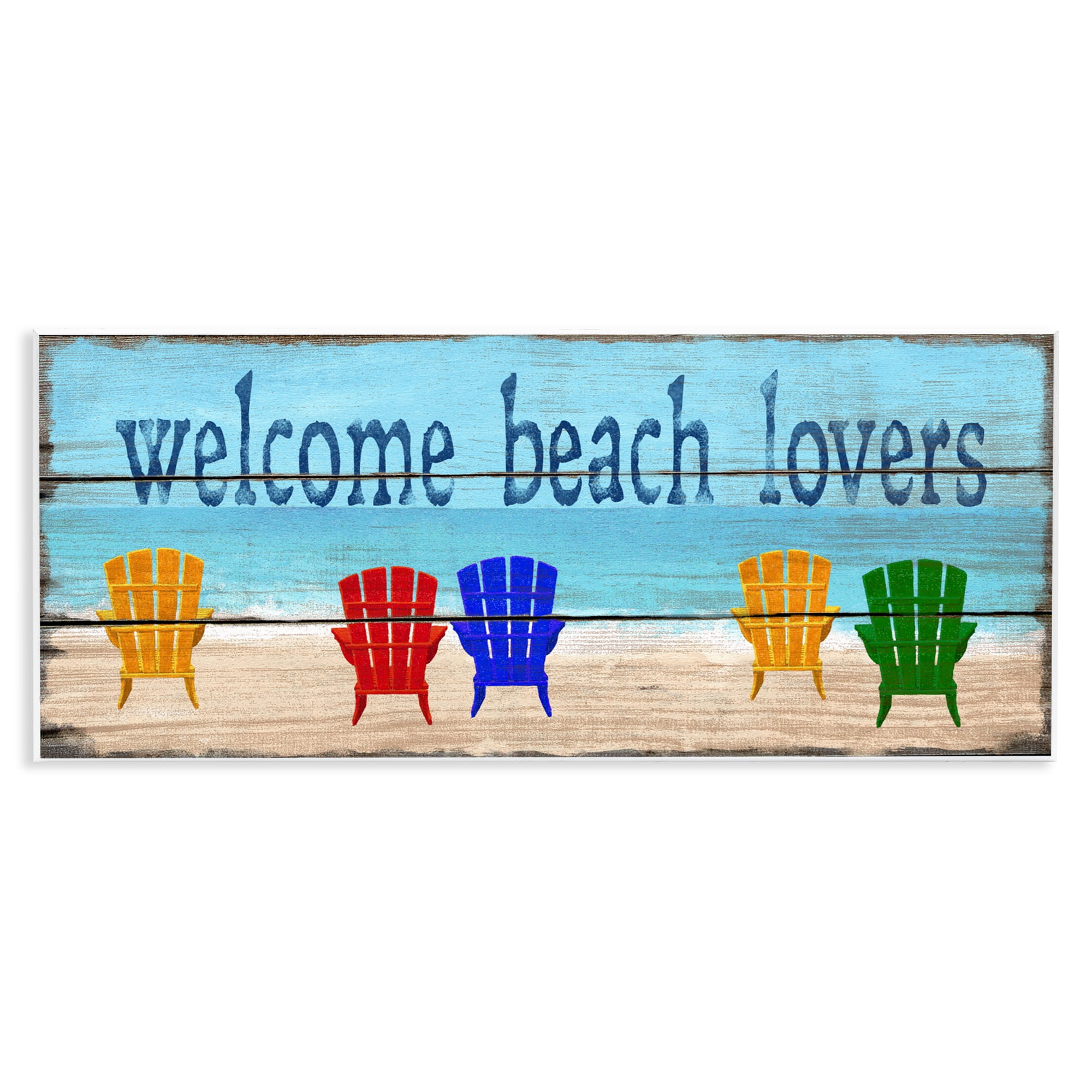 Stupell Industries Beach Lovers Chairs Wall Plaque Art, design by Gail Fraser