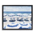 thumbnail image 1 of Stupell Industries Tropical Beach Nice Blue Striped Umbrellas Black Floating Frame Canvas Art, 21 x 17, by Sisi and Seb, 1 of 8