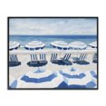 thumbnail image 1 of Stupell Industries Tropical Beach Nice Blue Striped Umbrellas Black Framed Giclee Art, 14 x 11, by Sisi and Seb, 1 of 8