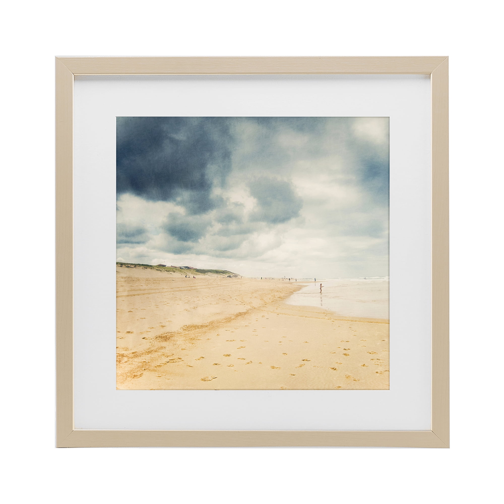 Stupell Industries Beach On A Cloudy Day Birch Framed Print Under Glass, design by Dirk Wüstenhagen