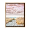 thumbnail image 1 of Stupell Industries Beach Path with Pink Sky Landscape Photography Brown Floater Framed Canvas Art Print Wall Art, 25 x 31, 1 of 10
