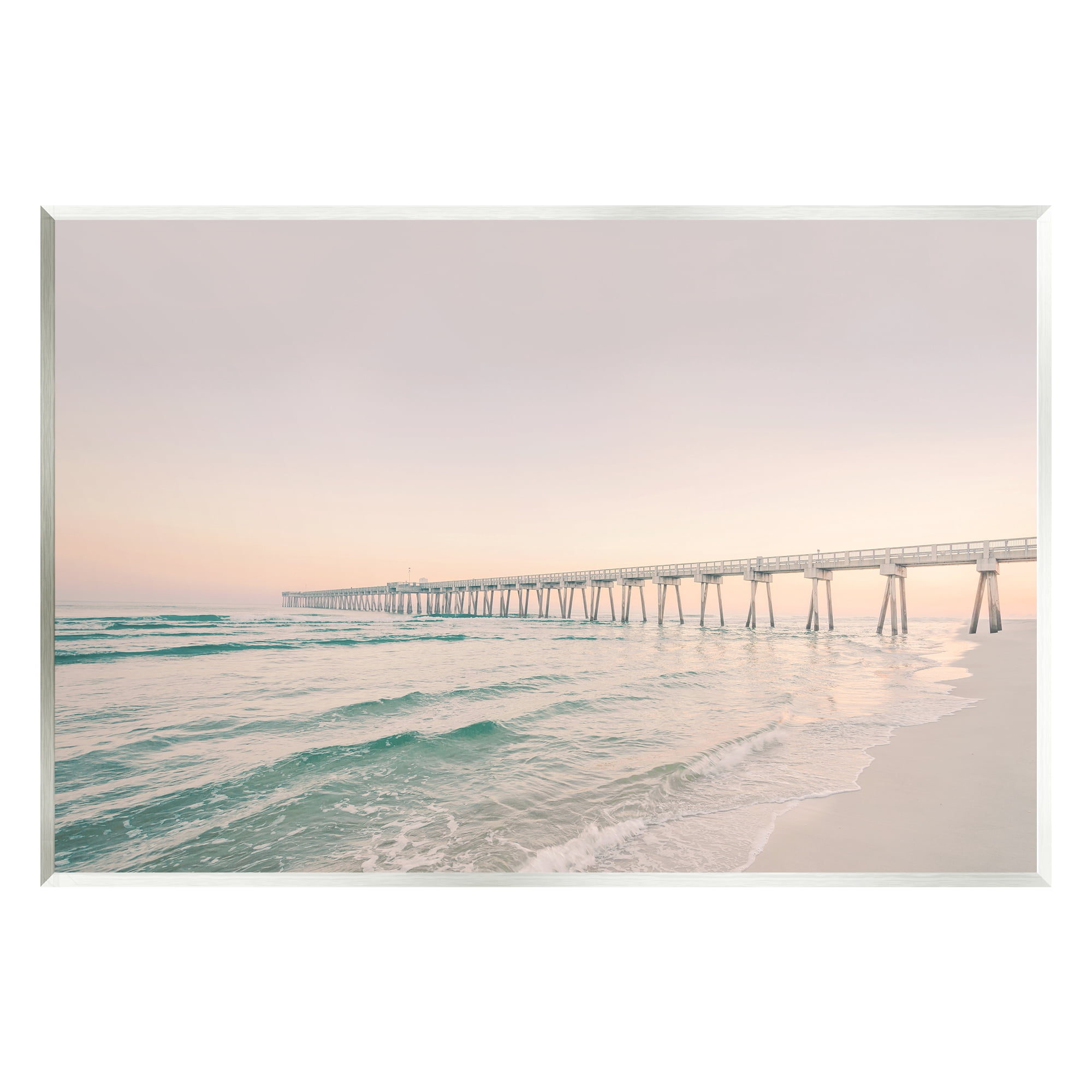 Stupell Industries Beach Pier Bridge Landscape Nature Photography ...