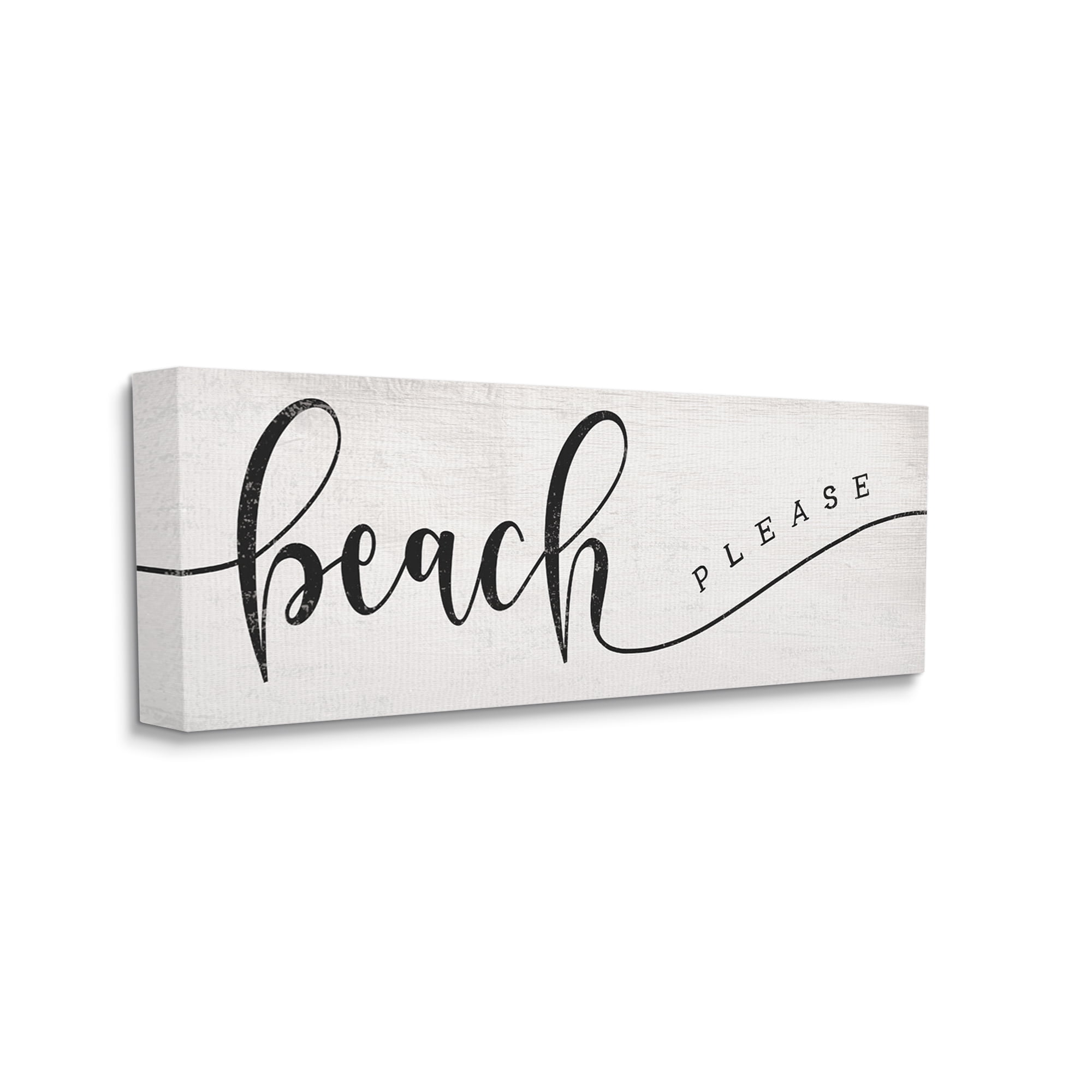 Stupell Industries Beach Please Nautical Pun Playful Wave Font, 17 x 40, Designed by Daphne Polselli