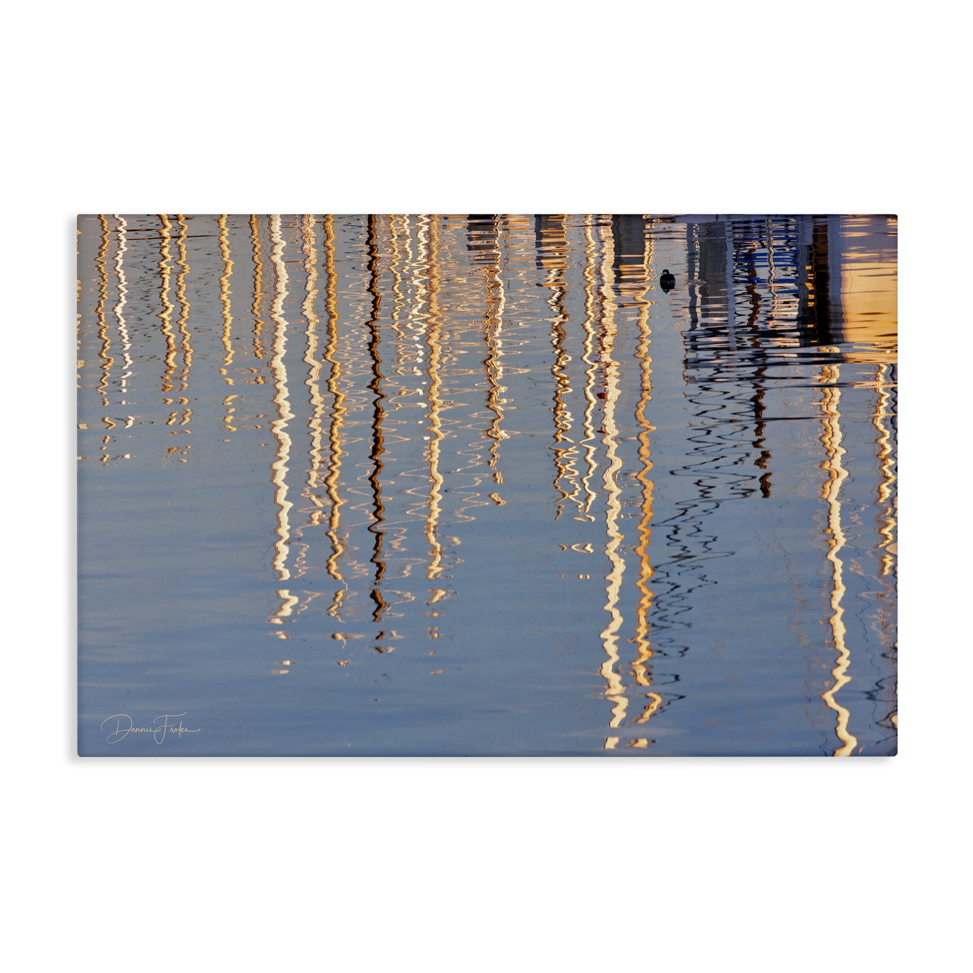 Stupell Industries Beach Post Reflections Coastal Photography Gallery Wrapped Canvas Art Print Wall Art, 24 x 16