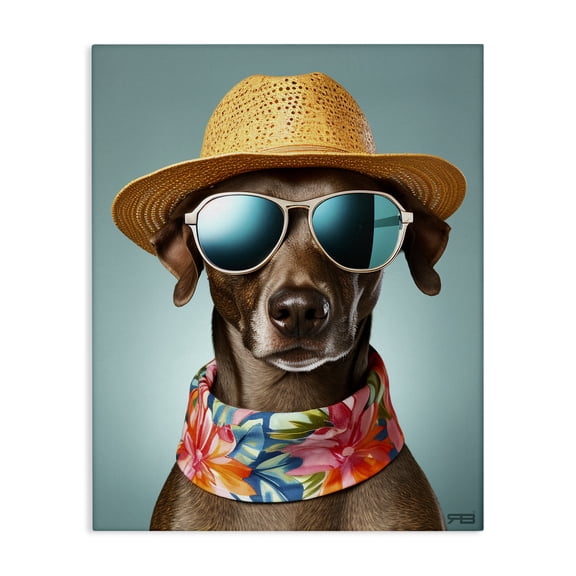 Stupell Industries Coastal Beach Ready Pup Canvas Art, 36 x 48, by RB