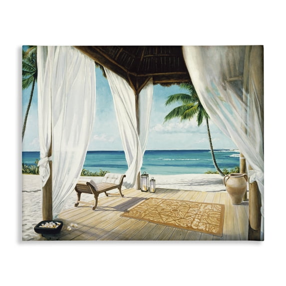 Stupell Industries Coastal Beach Resort Sea Landscape Canvas Art, 20 x 16, by Jacob Reed