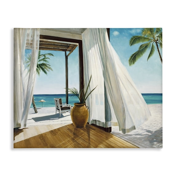 Stupell Industries Coastal Beach Resort Ocean Landscape Canvas Art, 20 x 16, by Jacob Reed