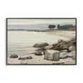 thumbnail image 1 of Stupell Industries Beach Rock View Landscape & Nature Painting Black Framed Art Print Wall Art, 24 x 16, 1 of 2