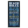 Stupell Industries Beach Rules Relax Breathe Typography Painting Black