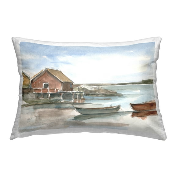 Stupell Industries Beach Shack Scenery Decorative Printed Throw Pillow Design by Ethan Harper