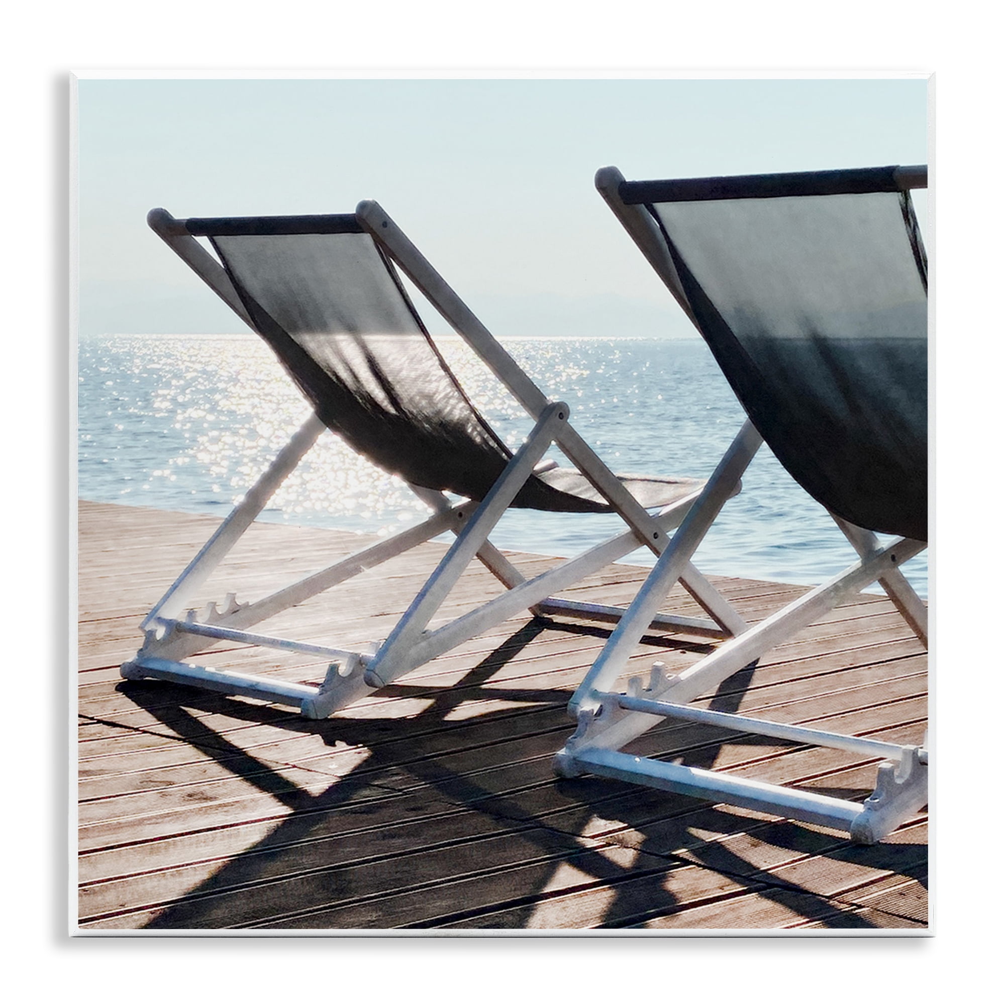 Stupell Industries Beach Shadow Reach Landscape Painting Unframed Art Print Wall Art, 12 x 12