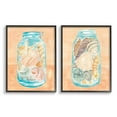thumbnail image 1 of Stupell Industries Beach Shells In Jar Blue Orange Painting Black Framed Art Print Wall Art Set of 2, 16x20, by Annie Warren, 1 of 8