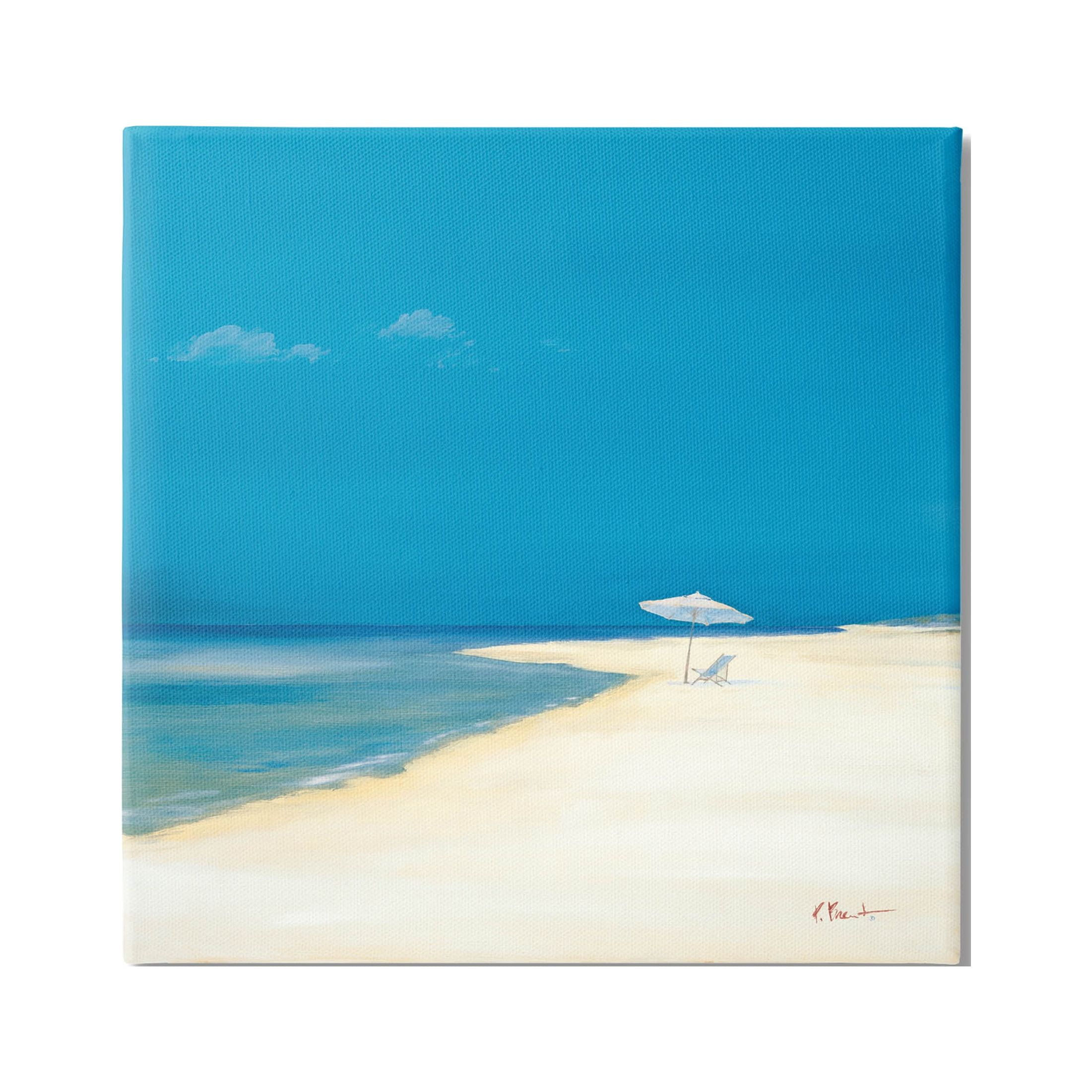 Stupell Industries Beach Shoreline Summer Landscape Painting Gallery Wrapped Canvas Print Wall Art, Design by Paul Brent