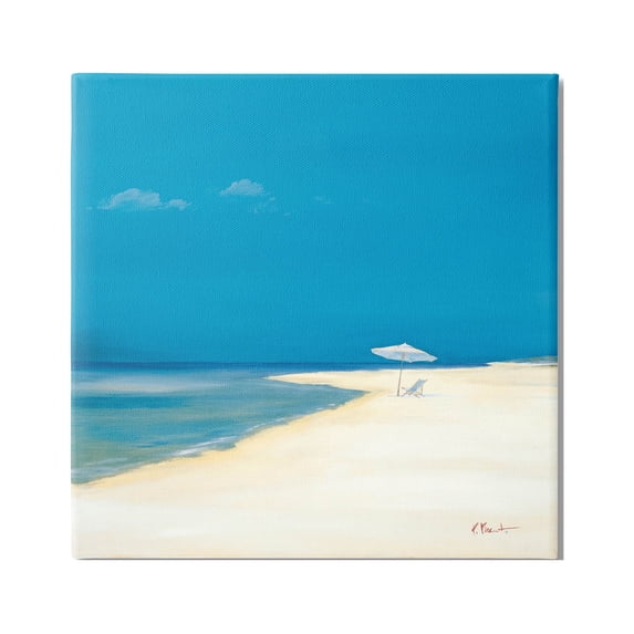 Stupell Industries Beach Shoreline Summer Landscape Painting Gallery Wrapped Canvas Print Wall Art, Design by Paul Brent