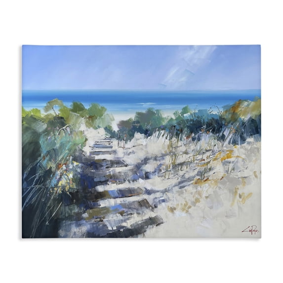 Stupell Industries Traditional Beach Steps in Robe Canvas Art, 48 x 36, by Craig Trewin Penny