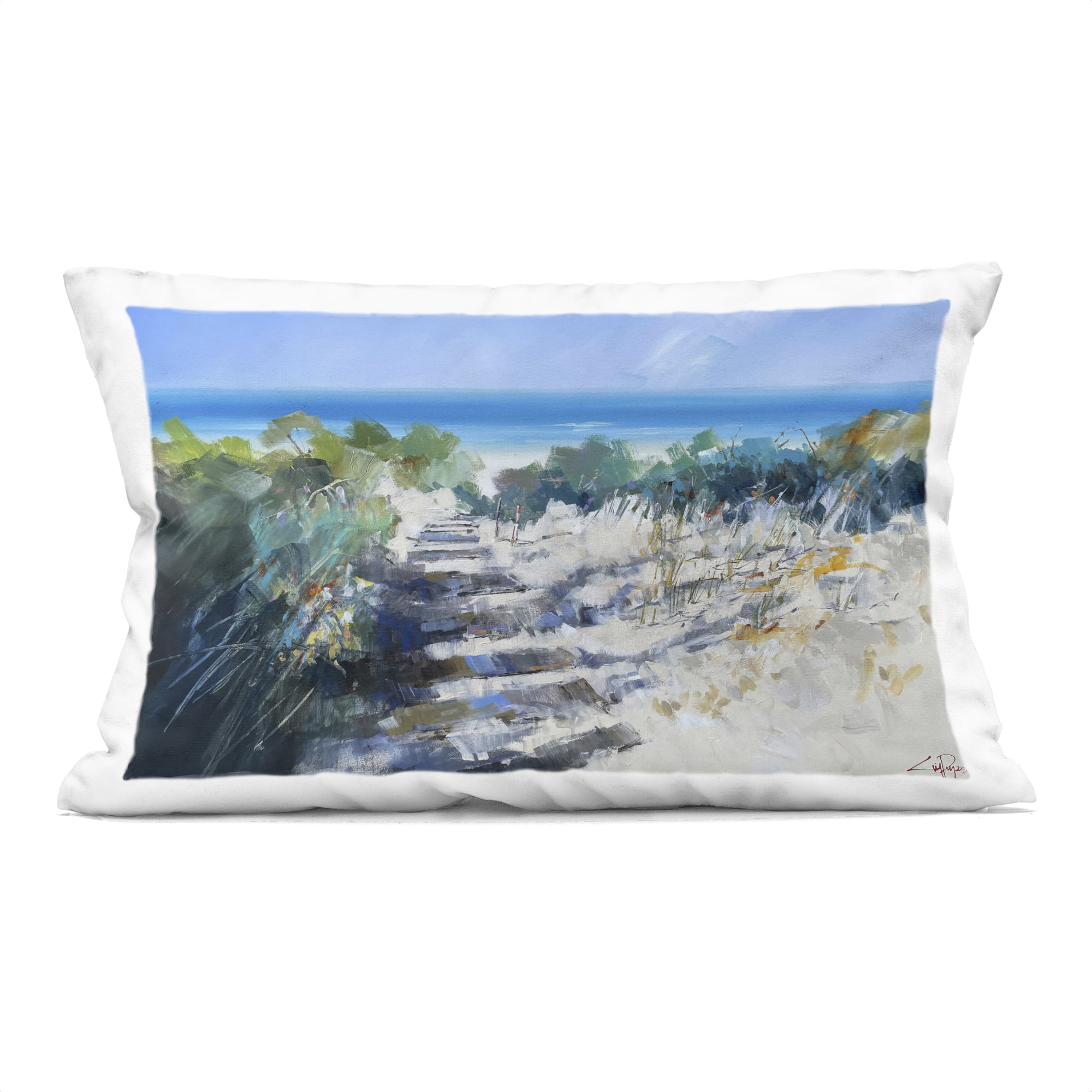 Stupell Industries Beach Steps in Robe Decorative Printed Throw Pillow, design by Craig Trewin Penny