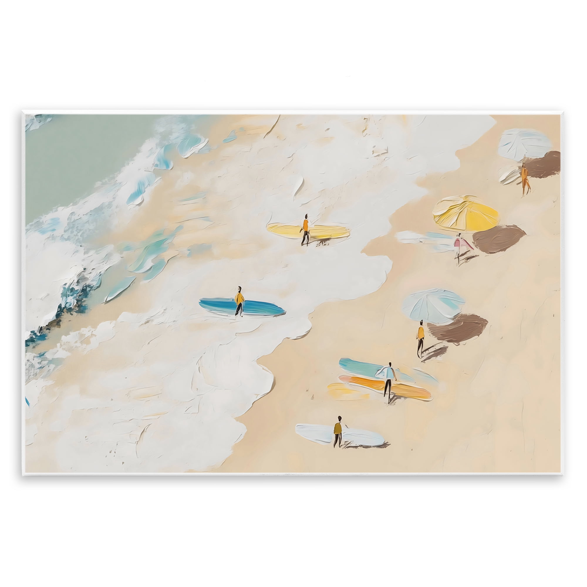 Stupell Industries Beach Surf Summer Scene Wall Plaque Art, design by LSR Design Studio