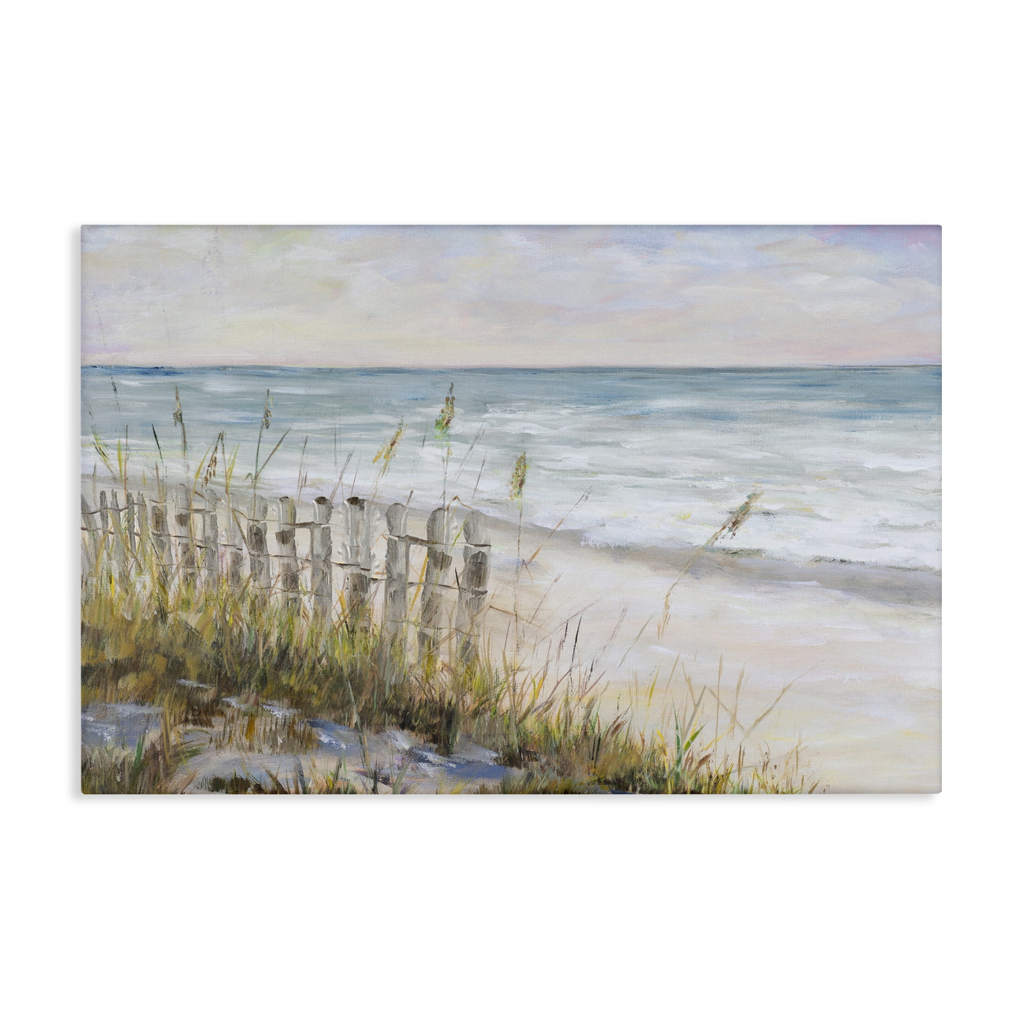 Stupell Industries Beach Tide Pools Landscape Painting Gallery Wrapped Canvas Art Print Wall Art, 36 x 24