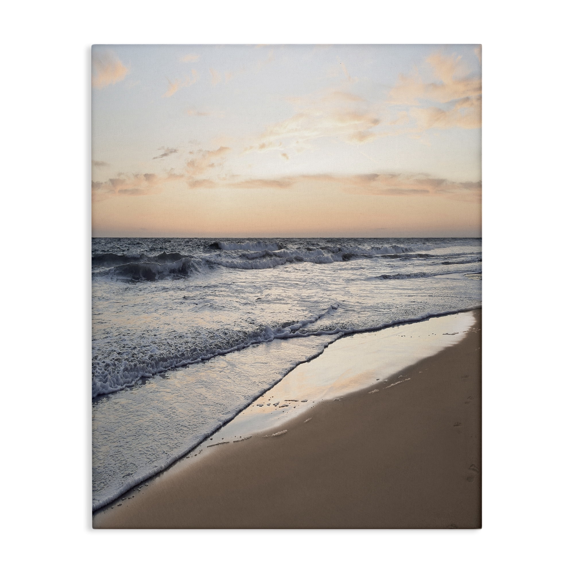 Stupell Industries Beach Tide at Sunset Nautical & Beach Photography Wrapped Canvas Art Print Wall Art, 30 x 40
